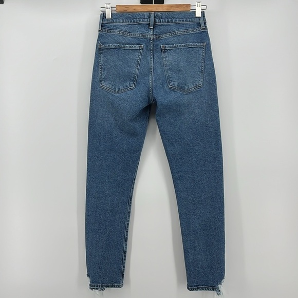 Agolde Toni Straight Ankle Jeans Organic Cotton Blend Distressed Size 26 - Picture 3 of 12